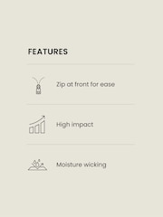 Coral Pink B-GG Active Sports High Impact Dry Tech Zip Front Bra - Image 6 of 6