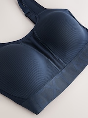 Navy DD+ Ultimate Dry Tech Breathable Lightweight Pad High Impact Sports Bra - Image 10 of 10