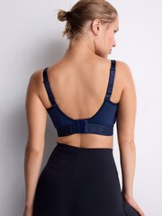 Navy DD+ Ultimate Dry Tech Breathable Lightweight Pad High Impact Sports Bra - Image 2 of 10