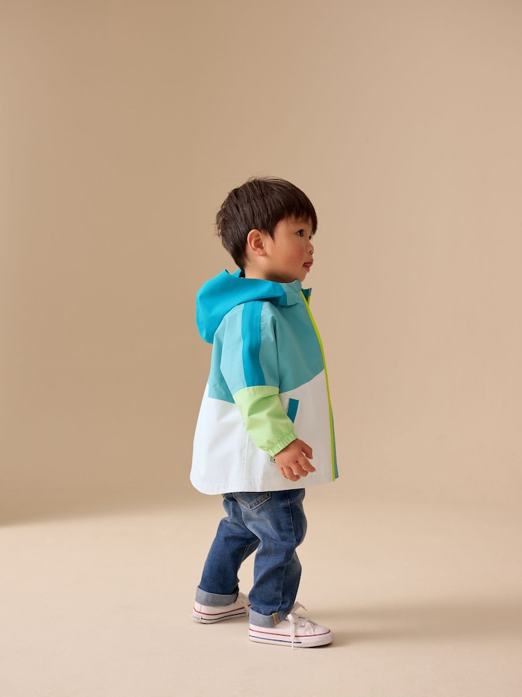 Green Colour Block Waterproof Cagoule (3mths-7yrs) - Image 2 of 12