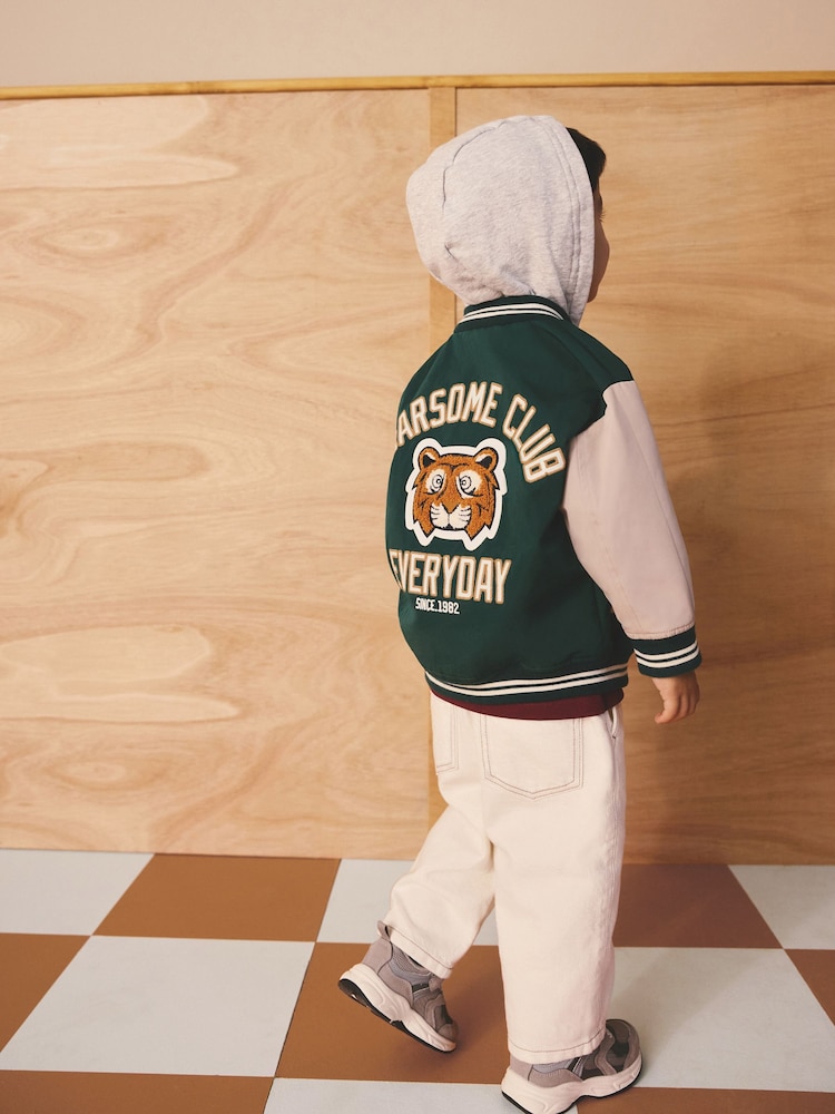 Grønn/Solbrun - Universitetsjakke (3mnd–7år) - Bilde 2 av 10