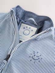 Light Blue Pinstripe Bomber Jacket (3mths-7yrs) - Image 5 of 8