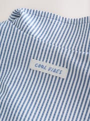 Light Blue Pinstripe Bomber Jacket (3mths-7yrs) - Image 7 of 8