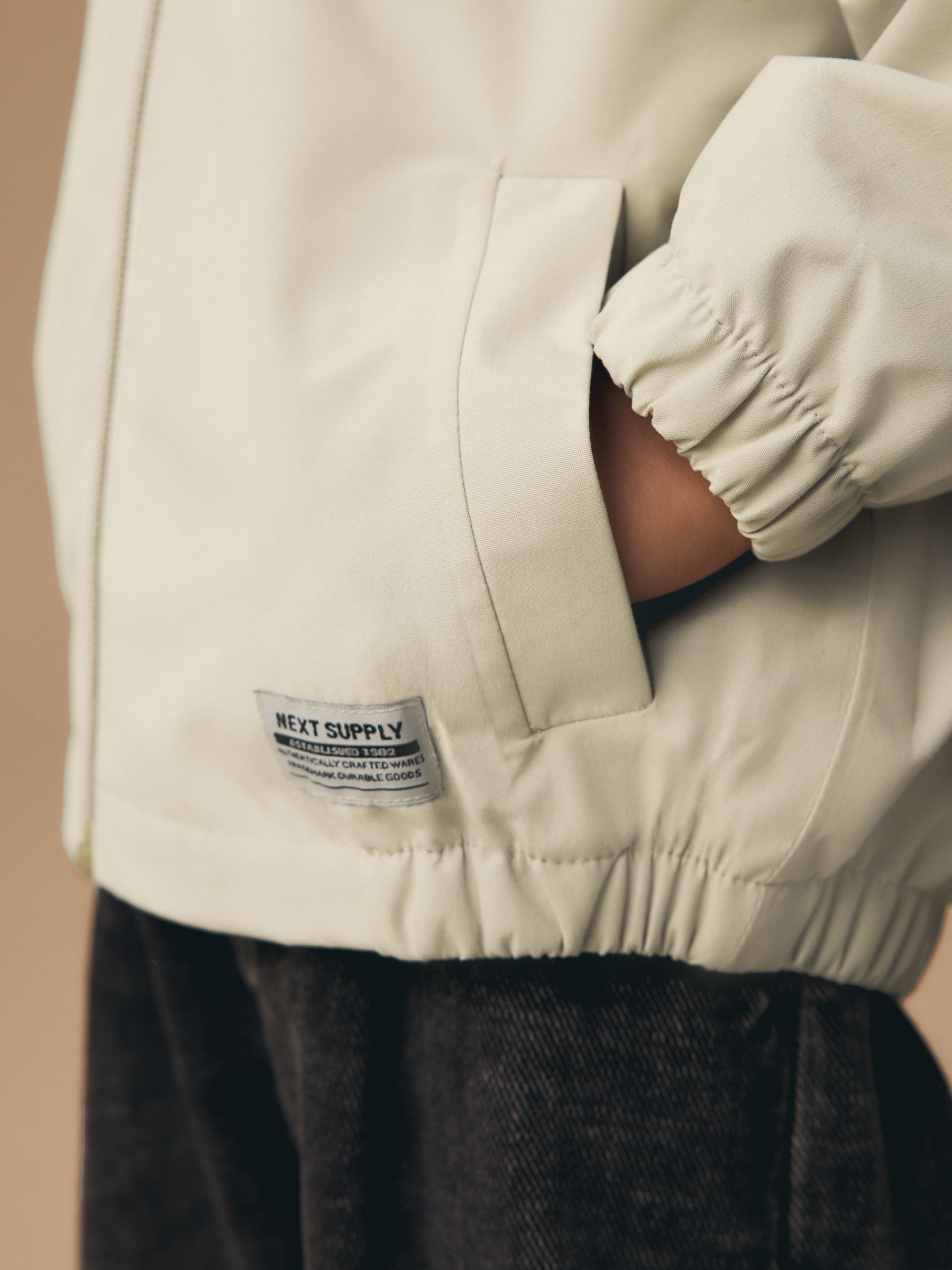 Cumpără Alb-gălbui - Jachetă impermeabilă Cagoule (3luni-7ani