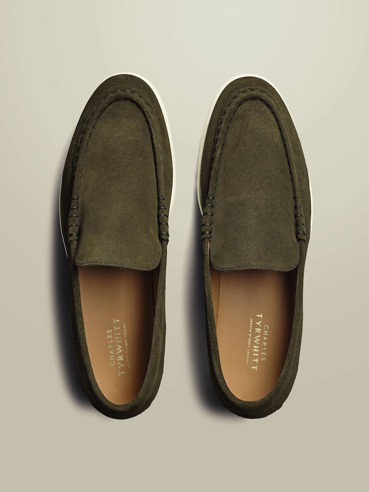 Charles Tyrwhitt Green Slip On Loafers - Image 3 of 4