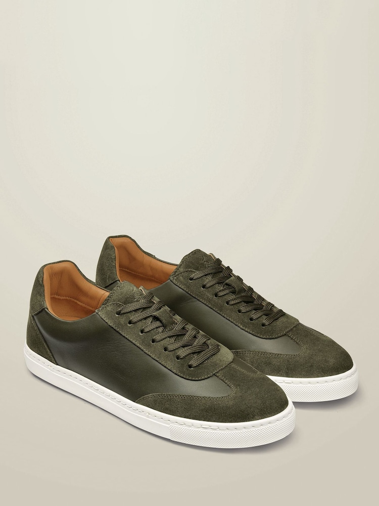 Charles Tyrwhitt Green Suede and Textile Shoes - Image 2 of 4