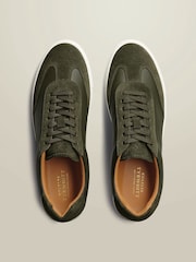 Charles Tyrwhitt Green Suede and Textile Shoes - Image 3 of 4