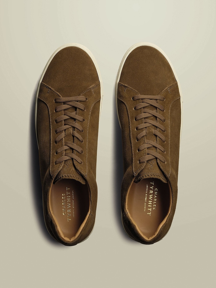 Charles Tyrwhitt Brown Suede Trainers - Image 2 of 3