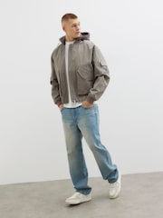 River Island Hooded Bomber Jacket - Bild 1 von 4