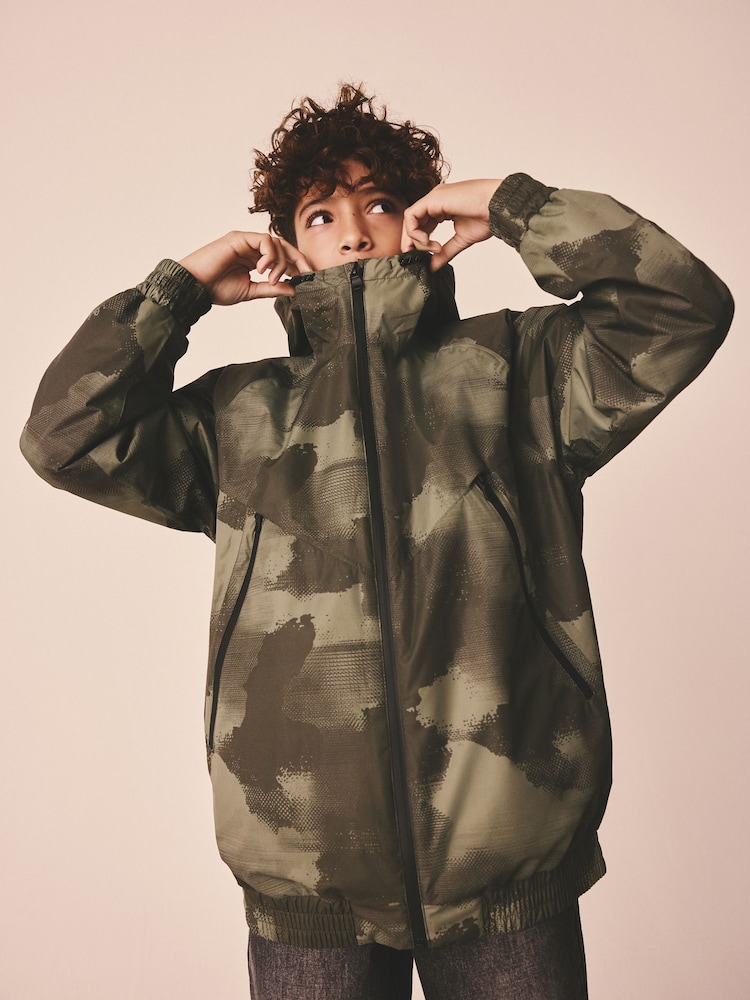 Green Camouflage Waterproof Bomber Jacket (3-16yrs) - Image 1 of 10