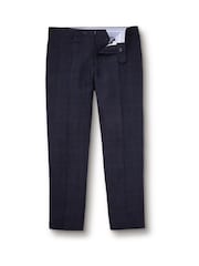 Charles Tyrwhitt Blue Slim Fit Slim Fit 100% Linen Trousers - Image 4 of 4