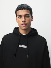 Black Subscribe Graphic Print Hoodie - Image 2 of 7