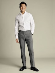 Charles Tyrwhitt Grey Wool Smart Trousers - Image 3 of 6
