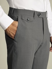 Charles Tyrwhitt Grey Wool Smart Trousers - Image 4 of 6