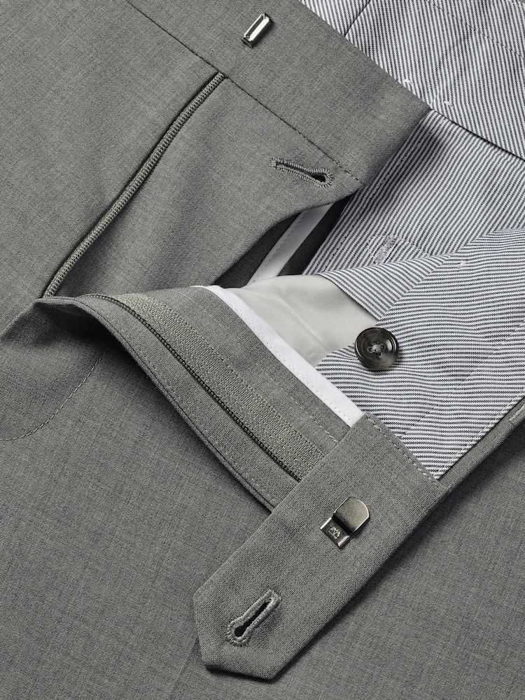 Charles Tyrwhitt Grey Wool Smart Trousers - Image 6 of 6