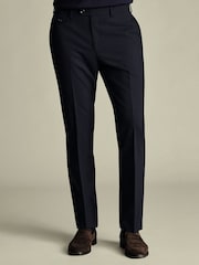 Charles Tyrwhitt Blue Wool Smart Trousers - Image 1 of 5