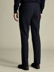Charles Tyrwhitt Blue Wool Smart Trousers - Image 2 of 5