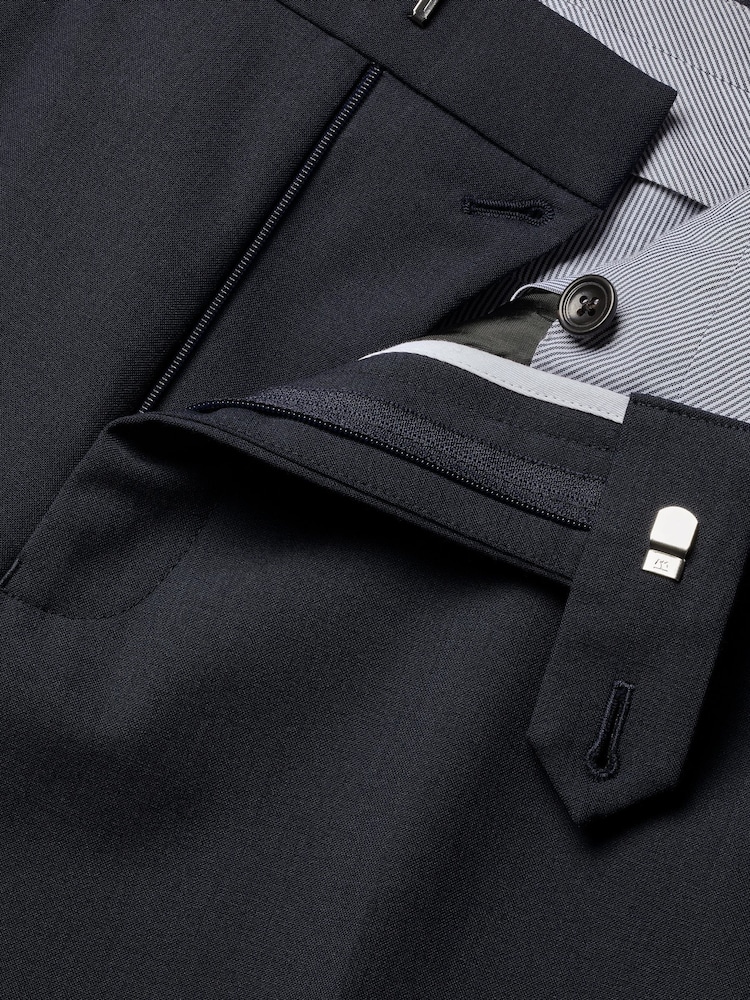 Charles Tyrwhitt Blue Wool Smart Trousers - Image 5 of 5