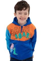 Character Blue Peppa Pig George Pig And Dinosaur Zip-Up 100% Cotton Hoodie - Image 12 of 12