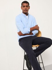 FatFace Oxford Blue Long Sleeve Shirt - Image 4 of 5