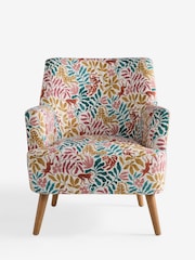 Soft Twill Scandi Jungle Print Multi Carter Accent Chair - Image 6 of 9