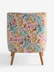 Soft Twill Scandi Jungle Print Multi Carter Accent Chair - Image 8 of 9