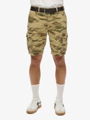 Superdry Brown 100% Cotton Parachute Light Shorts - Image 9 of 13