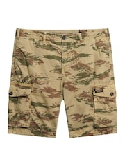 Superdry Brown 100% Cotton Parachute Light Shorts - Image 7 of 13