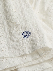 Superdry White 100% Cotton Broderie Cami Mini Dress - Image 8 of 8