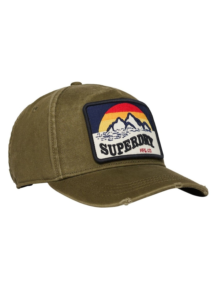 Superdry Green Graphic Print Trucker Cap - Image 1 of 4