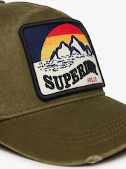 Superdry Green Graphic Print Trucker Cap - Image 2 of 4