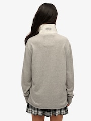 Superdry Grey Oversized Athletic Rugby 100% Cotton Sweat Top - Image 2 of 6