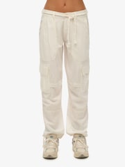 Superdry White Lightweight Beach Cargo Joggers - Image 1 of 6
