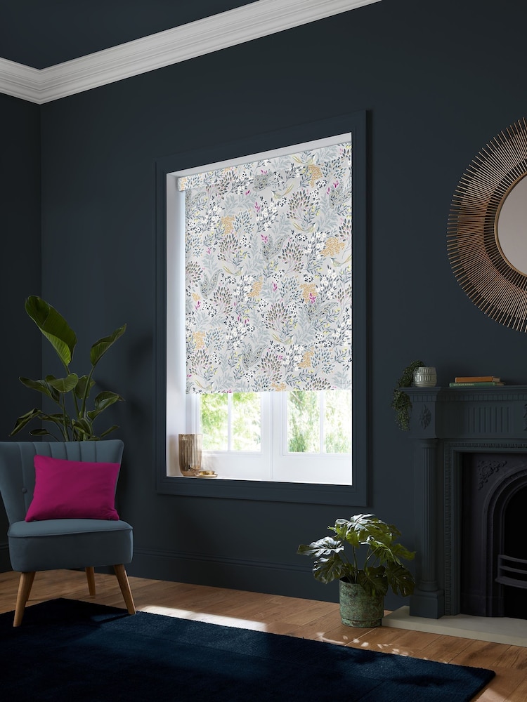 Sara Miller Soft Grey Songbird Made to Measure Roller Blind - Image 2 of 6