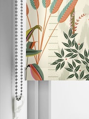 Sara Miller Light Stone Natural Palm Garden Border Made to Measure Roller Blind - Image 5 of 6