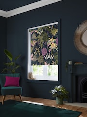 Sara Miller Midnight Blue Palm Garden Made to Measure Roller Blind - Image 2 of 6