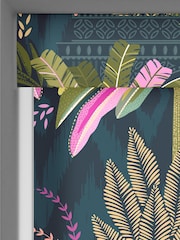 Sara Miller Midnight Blue Palm Garden Made to Measure Roller Blind - Image 4 of 6