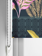 Sara Miller Midnight Blue Palm Garden Made to Measure Roller Blind - Image 5 of 6