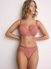 Black/Pink Pad Balcony DD+ Lace Bras 2 Pack - Image 2 of 4