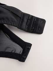 ブラック - DD+ レース 薄手パッド入り プランジ ブラジャー - 画像 7 / 7