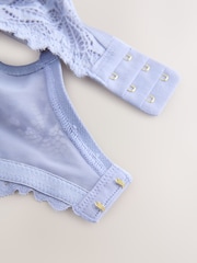 Blue DD+ Pad Balcony Lace Ultimate Comfort Bra - Image 6 of 7