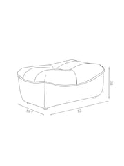 Oslo Faux Fur Mink Brown Lucca Footstool - Image 4 of 6