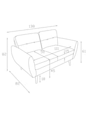 Vintaged Faux Leather Light Brown Small Wilson 2 Seater Sofa - Image 3 of 9