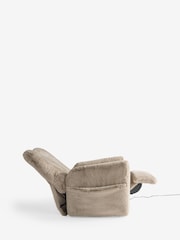 Oslo Faux Fur Mink Brown Wilson Highback Riser Recliner Armchair - Image 11 of 14