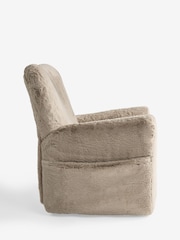 Oslo Faux Fur Mink Brown Wilson Highback Riser Recliner Armchair - Image 12 of 14