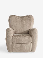 Oslo Faux Fur Mink Brown Wilson Highback Riser Recliner Armchair - Image 2 of 14