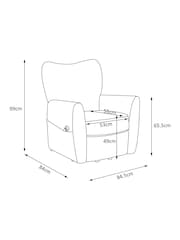 Oslo Faux Fur Mink Brown Wilson Highback Riser Recliner Armchair - Image 6 of 14