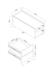 Bronx Dark Oak Effect Alba Crosby Modular Side Table - Image 4 of 9