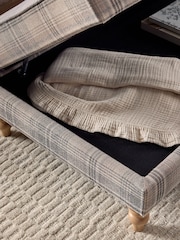 Versatile Check Nevis Grey Sherlock Storage Coffee Table - Image 3 of 11