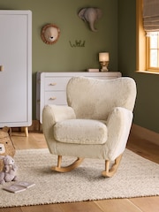 Oslo Faux Fur Light Natural Wilson Rocking Chair - Image 1 of 9